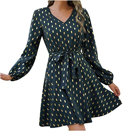 Women's Dress Sweet & Cute Dress Casual Ladies O-Neck Pullover Tie-dye Printed Long Sleeve Slim Dress Fancy Cocktail Dress Party Dress Maxi A-line Dress Lace Sexy Club