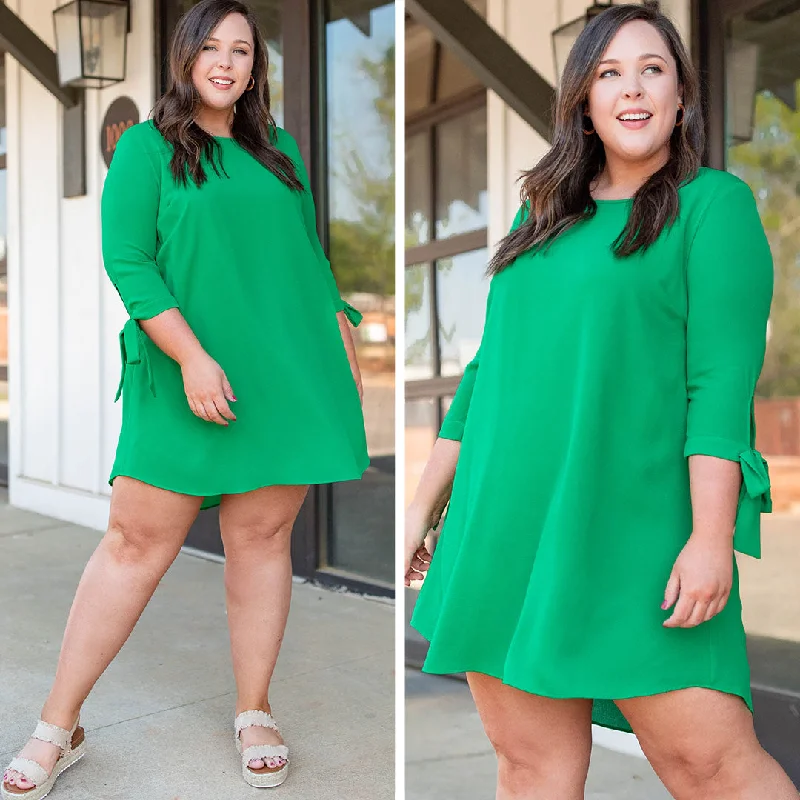 Take On The Night Dress, Emerald Tunics Print Colorful